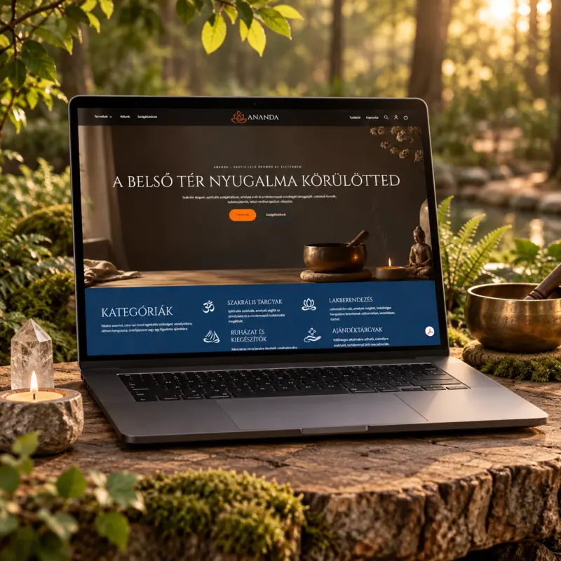 AnandaShop web design and e-commerce experience showcase