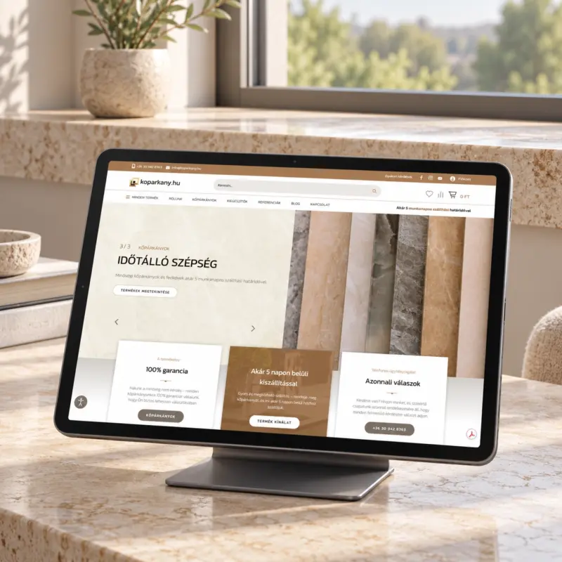 Kőpárkány SEO and e-commerce growth project image